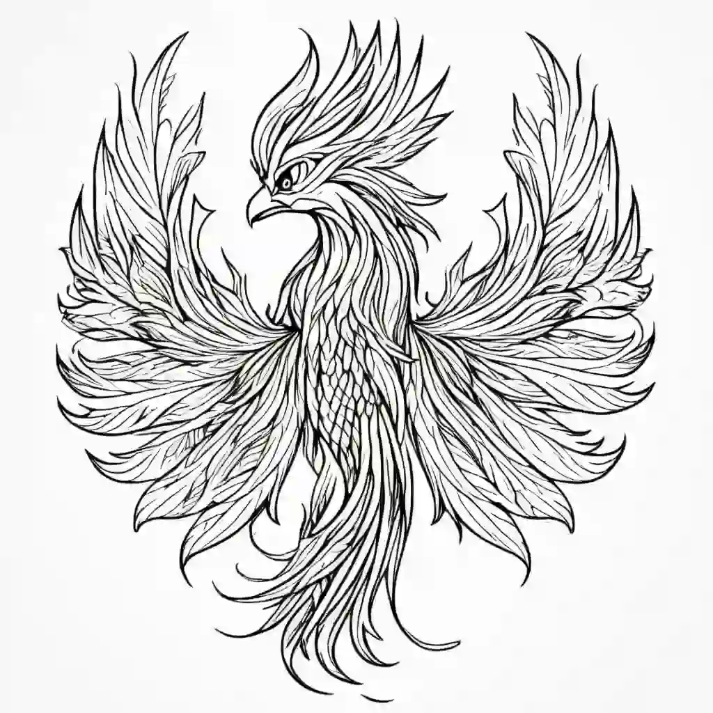 Phoenix Feather coloring pages